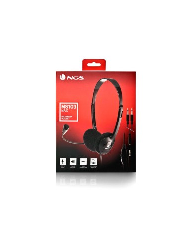 AURICULAR NGS HEADSET MS103 MAX MICROFONO CO VOLUMEN CABLE 1,5MT.NG.