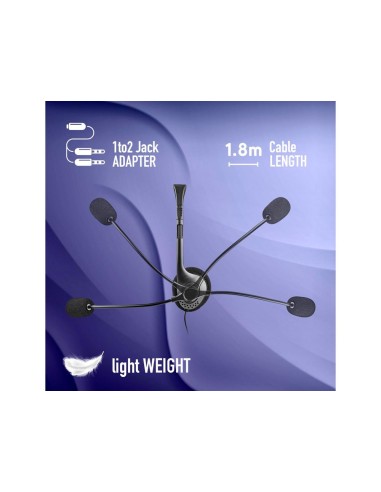AURICULAR NGS HEADSET MS103 MAX MICROFONO CO VOLUMEN CABLE 1,5MT.NG.