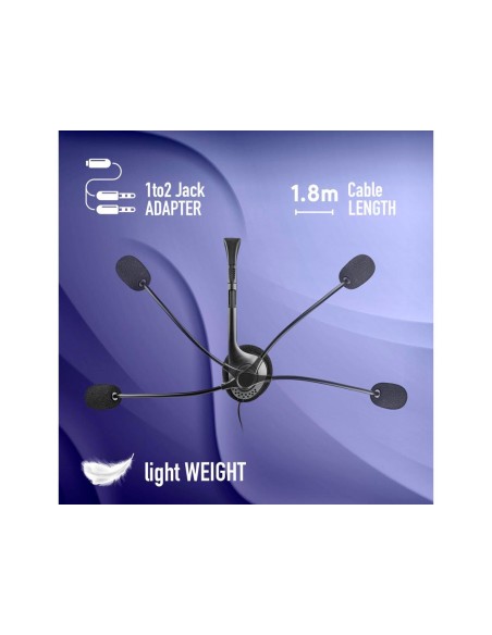 AURICULAR NGS HEADSET MS103 MAX MICROFONO CO VOLUMEN CABLE 1,5MT.NG.