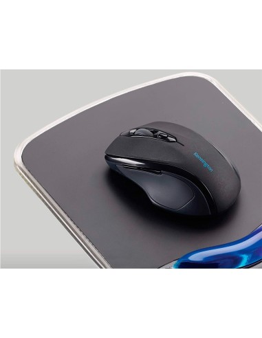 ALFOMBRILLA RATON DUO GEL REPOSAMUÑECAS NG./AZUL 240X182X25MM