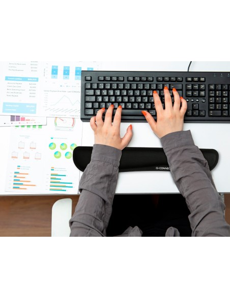 REPOSAMUÑECAS Q-CON.MEMORY FOAM TECLADO NG.460X85X25MM