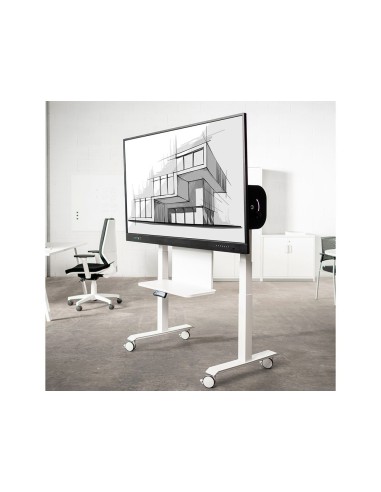 SOPORTE MOVIL ROCADA MONITOR INTERACT. 65" 86" EST.ACERO RUEDA FRENO
