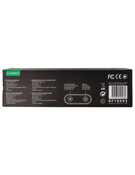 ALFOMBRILLA RATON Q-CON.XXL ILUMINACION LED USB NG.800X300X4MM