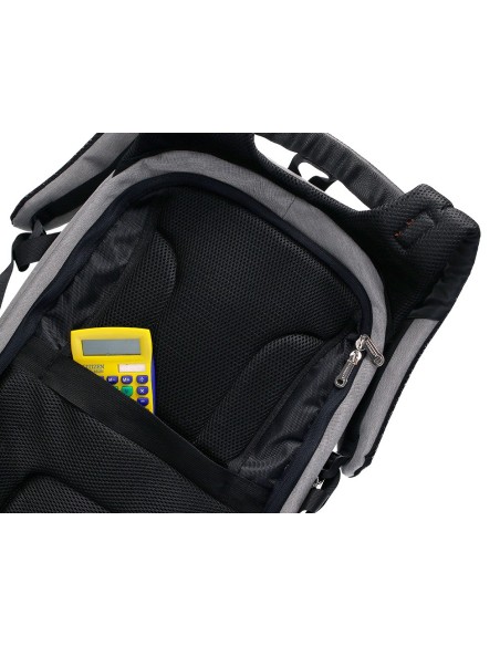 MOCHILA PORTATIL Q-CON.18 NG./GRIS IMPERMEABLE 460X170X310MM