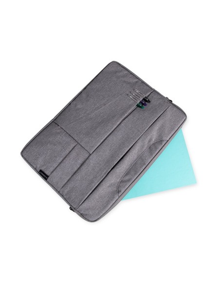 MALETIN PORTATIL Q-CON.15,6 ASAS RETRACTILES 3 BOL. EXT.GRIS