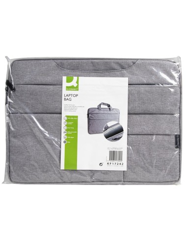 MALETIN PORTATIL Q-CON.15,6 ASAS RETRACTILES 3 BOL. EXT.GRIS