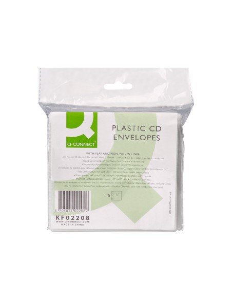 SOBRE CD Q-CON.PP C/SOLAPA MULTITAL.Y FORRO PROTECTOR-PACK 40 UDS.