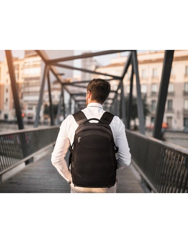 MOCHILA PARA PORTATIL Q-CONNECT 18" NEGRA 1 ASA 1 BOLSILLO EXTERIOR