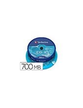 CD-R VERBATIM CAP 700MB VELOCIDAD 52X 80 MIN 25 UD 2