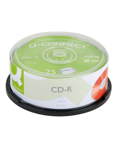 CD-R Q-CON. CAP. 700MB DURACION 80MIN VELOCIDAD 52X 25 UDS.