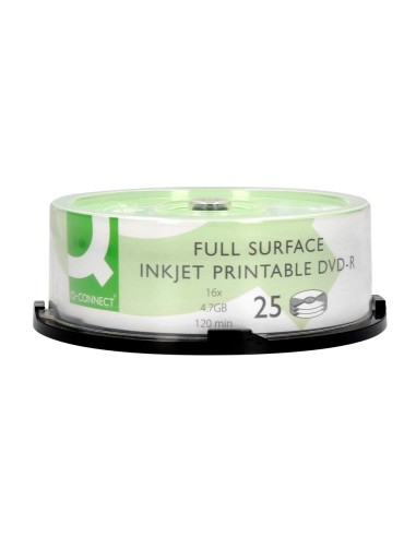 DVD-R Q-CON. IMP. CARTUCHO 4,7GB DURACION 120MIN 16X 25 UD.