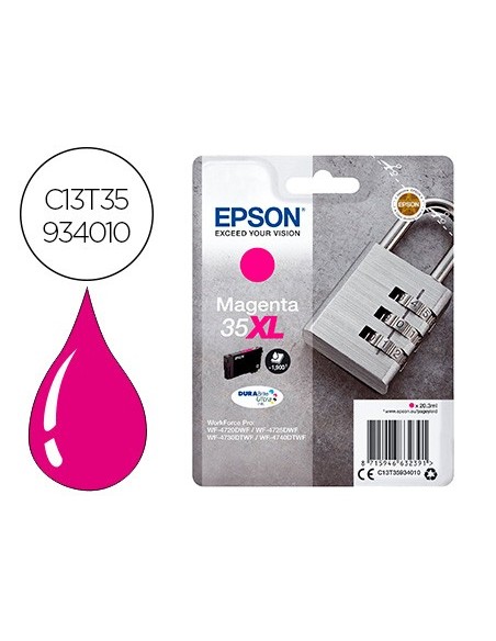 C13T35934010 CARTUCHO EPSON WF-4720DWFL/WF-4740DTWF XL MAG. 1900 PG.