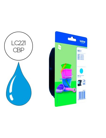 LC-221CBP CARTUCHO BROTHER CIAN 260 PG.