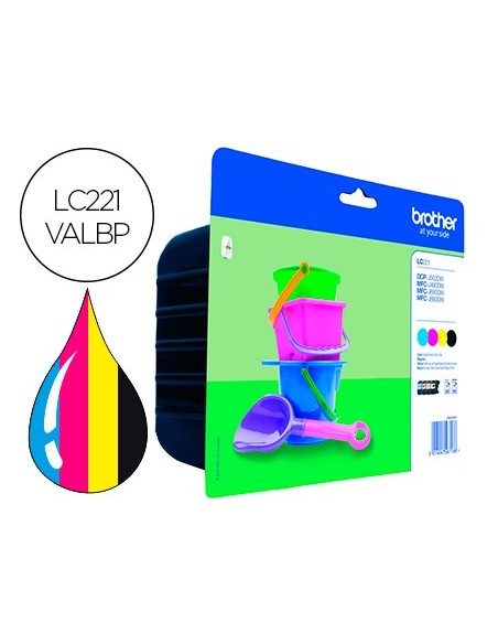 LC-221VALBP CARTUCHO BROTHER RAINBOW PK. 260 PG.