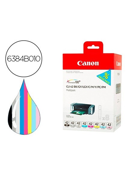 6384B010 CARTUCHO CANON CLI-42 MULTIPACK 8 COL. 300 PG.