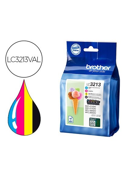 LC-3213VALBP CARTUCHO BROTHER RAINBOW PK. 400 PG.