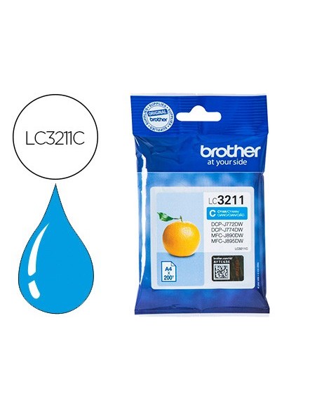 LC-3211C CARTUCHO BROTHER CIAN 200 PG.