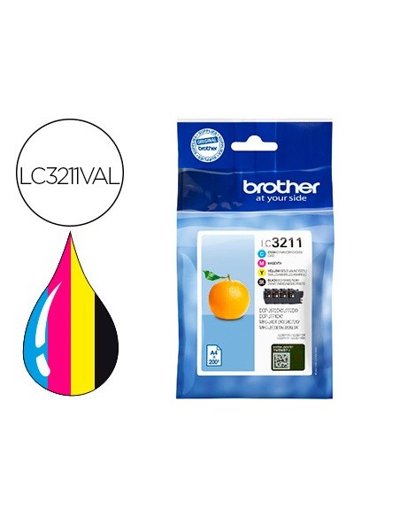 LC-3211VAL CARTUCHO BROTHER RAINBOW PK. 200 PG.