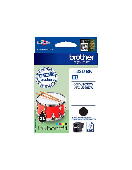 LC-22UBKBP CARTUCHO BROTHER NG. ALTA CAP. 2400 PG.