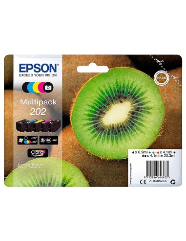 C13T02G74010 CARTUCHO EPSON XP-6000/XP-6005 202 XL MULTIPACK 550 PG.
