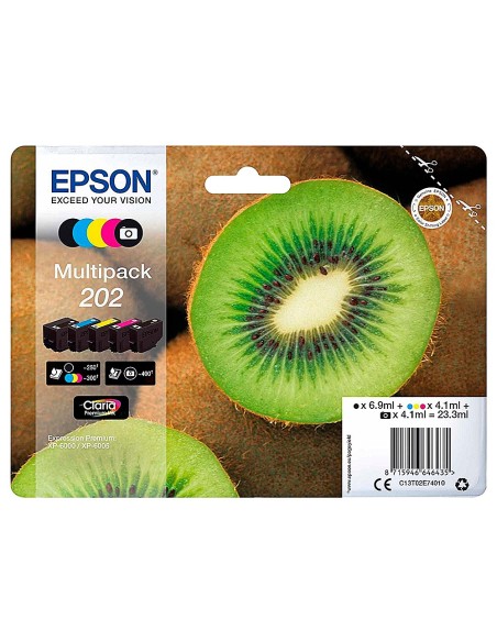 C13T02G74010 CARTUCHO EPSON XP-6000/XP-6005 202 XL MULTIPACK 550 PG.