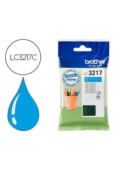 LC-3217C CARTUCHO BROTHER CIAN 550 PG.