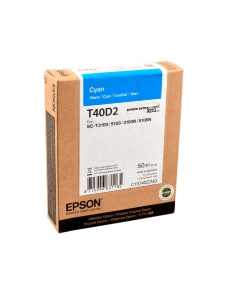 C13T40D240 CARTUCHO EPSON XD2 SC-T3100/SC-T5100 T40D240 CIAN 2500 PG.