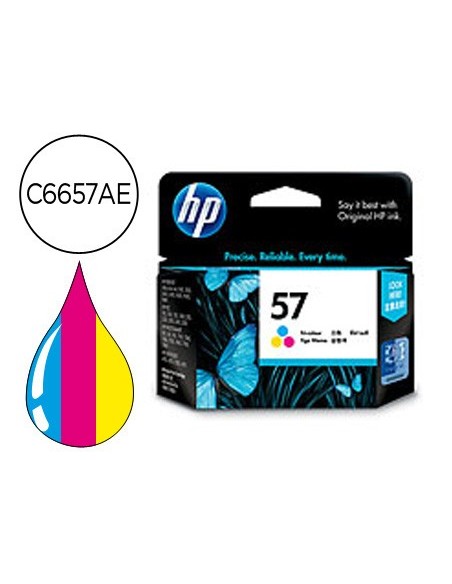 C6657AE CARTUCHO HP Nº 57 TRICOLOR 500 PG.
