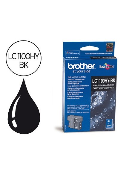 LC-1100HYBK CARTUCHO BROTHER NG. ALTA CAP. 900 PG.