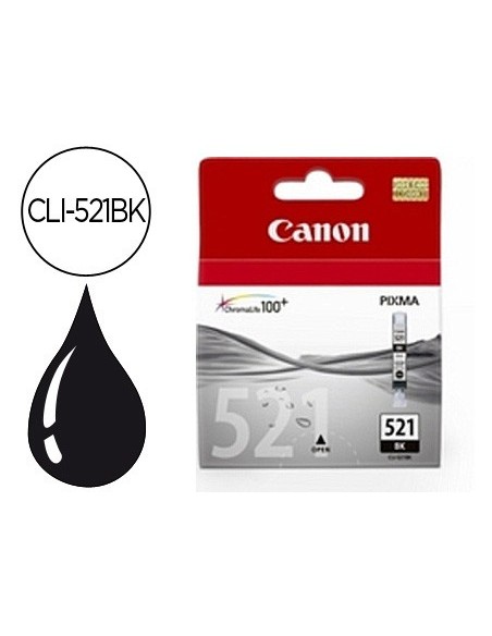 2933B001 CARTUCHO CANON CLI-521BK NG. 500 PG.