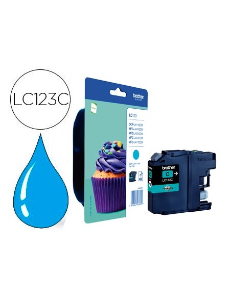 LC-123CBP CARTUCHO BROTHER CIAN 600 PG.