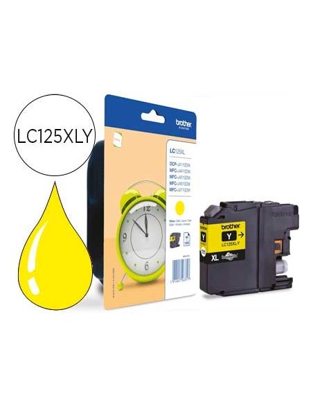 LC-125XLY CARTUCHO BROTHER AM ALTA CAP. 1200 PG.