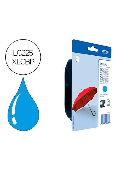 LC-225XLCBP CARTUCHO BROTHER CIAN ALTA CAP. 1200 PG.