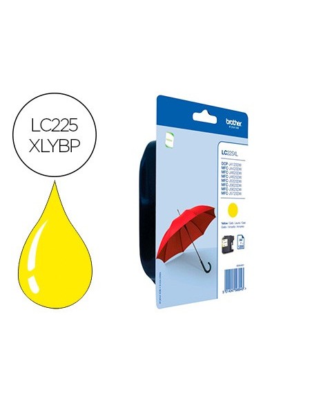 LC-225XLYBP CARTUCHO BROTHER AM. ALTA CAP. 1200 PG.