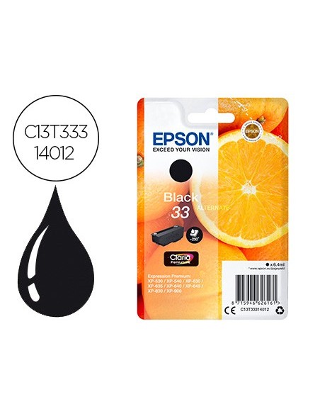 C13T33314010 CARTUCHO EPSON XP-530/630 33 NG .250 PG.