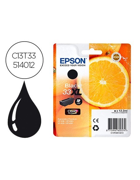 C13T33514012 CARTUCHO EPSON XP-530/630 33XL NG. 530 PG.