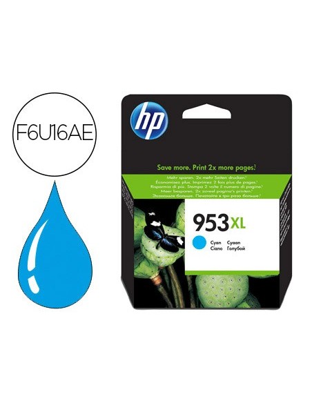F6U16AE CARTUCHO HP Nº 953XL CIAN 1600 PG.