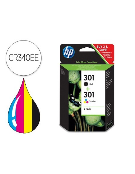 N9J72AE CARTUCHO HP Nº 301 MULTIPACK 350 PG.