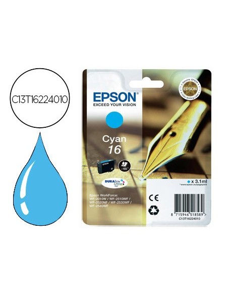 C13T16224010 CARTUCHO EPSON 16 WF2010W WF2510WF WF2520NF