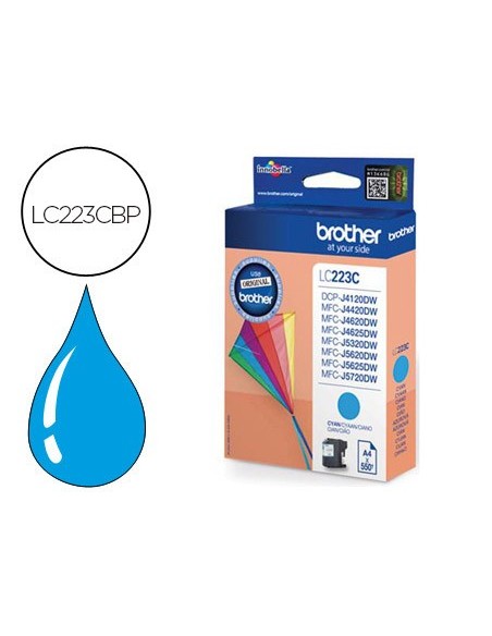 LC-223CBP CARTUCHO BROTHER CIAN ALTA CAP. 550 PG.