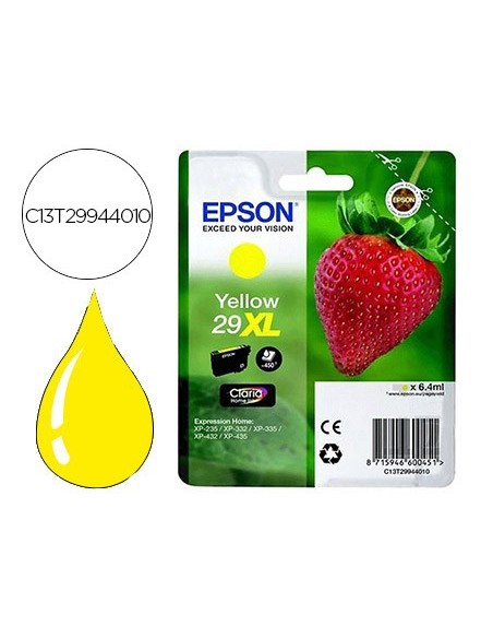 C13T29944010 CARTUCHO EPSON XP-435/330 29XL AM. 450 PG.