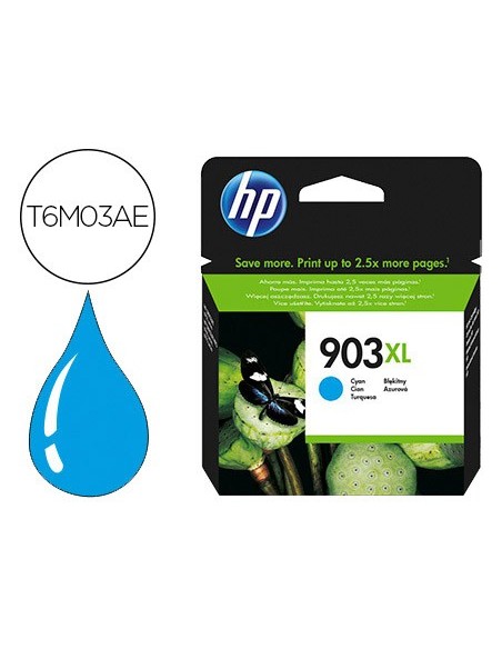 T6M03AE CARTUCHO HP Nº 903XL CIAN 825 PG.