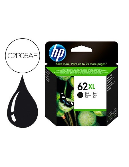 C2P05AE CARTUCHO HP Nº 62 XL NG. 600 PG.