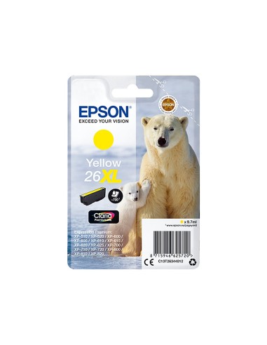 C13T26344012 CARTUCHO EPSON XP-600/XP605 26XL AM. 750 PG.