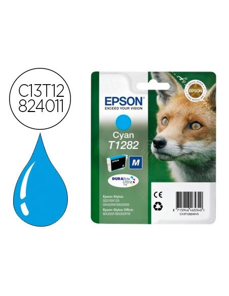 C13T12824012 CARTUCHO EPSON S22/SX125 T1282 CIAN 170 PG.