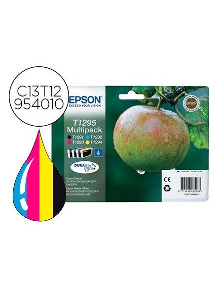 C13T12954012 CARTUCHO EPSON SX420W/525WD T1295 MULTIPACK 270 PG.