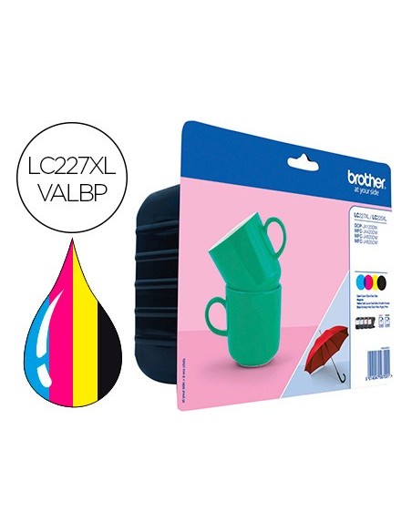 LC-227XLVALBP CARTUCHO BROTHER RAINBOW PK. ALTA CAP. 1200 PG.