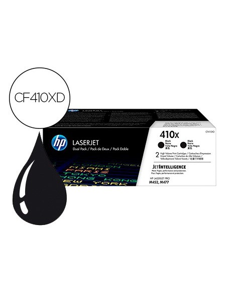 CF410XD TONER HP Nº 410X NG. PK. 2UD. 6500 PG.