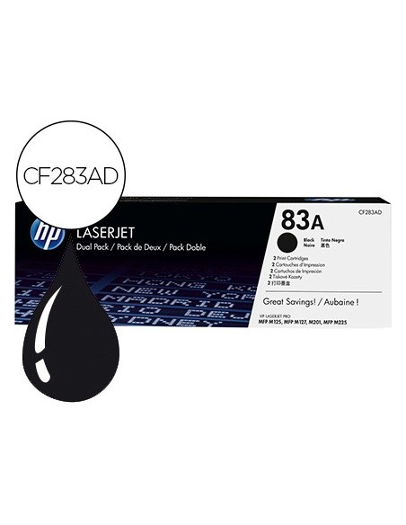 CF283AD TONER HP Nº 83A NG. PK. 2UD.1500 PG.