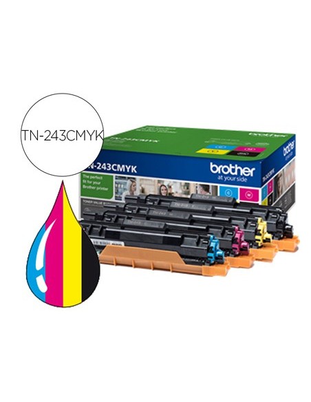 TN-243CMYK TONER BROTHER RAINBOW PK. 1000 PG.